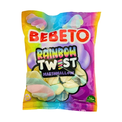 Bebeto Rainbow Twist Marshmallow 60g