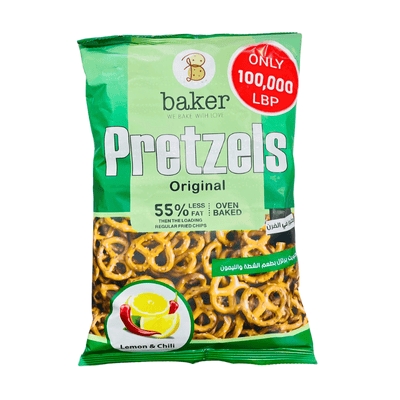 Baker Pretzels 55% Less Fat Chili & Lemon