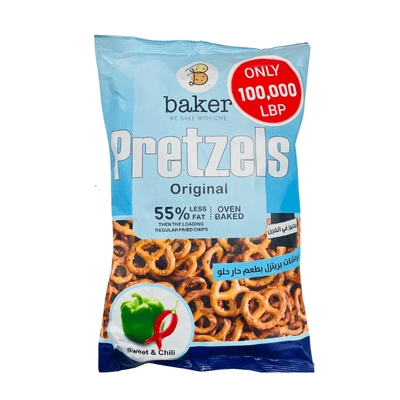 Baker Pretzels 55% Less Fat Sweet & Chili 250g