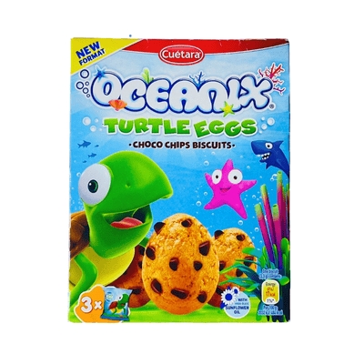 Cuetara Oceanix Turtle Eggs CHocochips Biscuits 105g