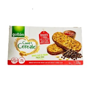 Gullon Sandwich With Oat And Chocolate Chips With Chocolate Filling 220g