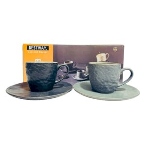 Bestway Coffee Cup and Saucer 12pcs
