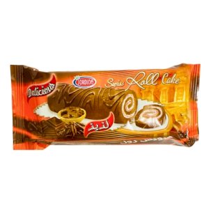 Jordina Swiss Roll Cake Cocoa & Strawberry 150g