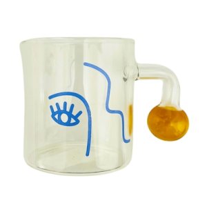 Glass Mug - Face Design Small Size