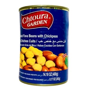 Chtoura Garden Cooked Fava Beans With Chickpeas 400g