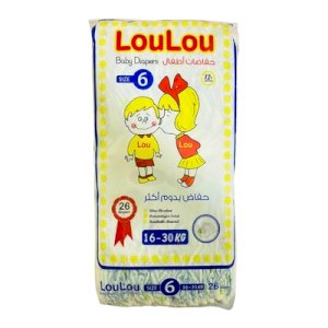 Loulou Baby Diapers Size 6 26 Diapers 16-30kg
