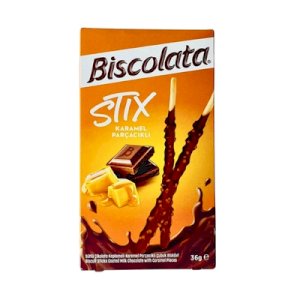 Biscolata Stix Coated Milk Chocolate With Caramel 36g