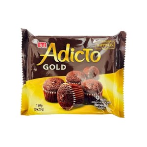 Eti Adicto Gold 9pcs Mini Chocolate Browni Cakes 180g