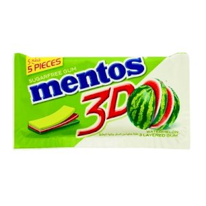 Mentos 3D Sugar free Gum Watermelon 5pcs