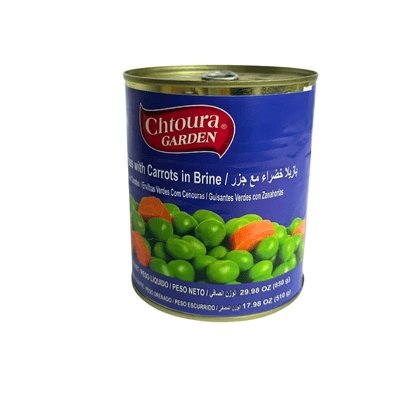 Chtoura Garden Green Peas with Carrots in Brine 850g