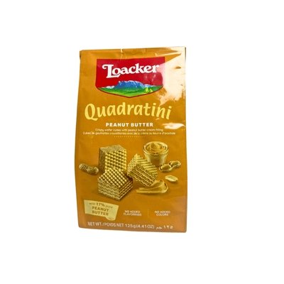 Locker Crispy Wafer Quadratini Peanut Butter 125g