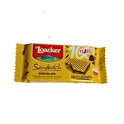 Loacker Sandwich Chocolate Crispy Wafer 25g