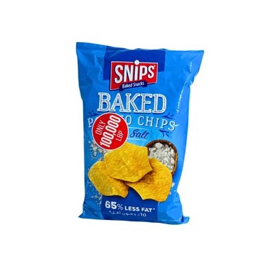 Snips Baked Sea Salt 65% Less Fat 165g